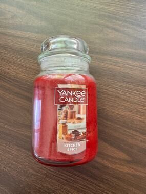 Yankee Candle Kitchen Spice Jar Candle Single Wick Plant Wax Home 22 oz NEW